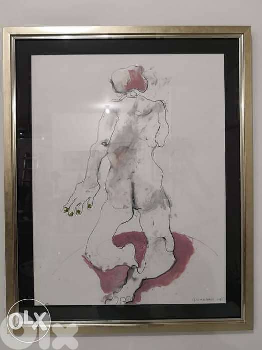 oil on carton painting by Marwan Sahmarani 0