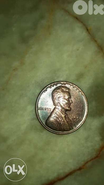 USA Penny One Lincoln Wheat Cent year 1956 0