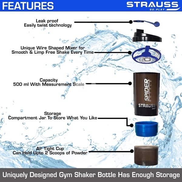 Spider Shaker Bottle 500ml 3