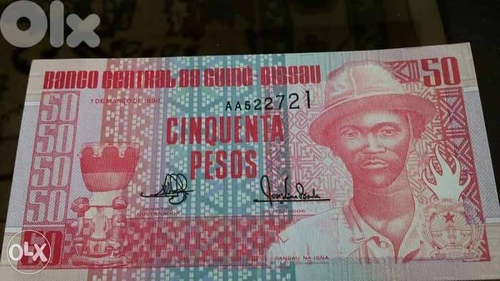 Guine Bissau 50 Pesos Banknote in West Africa 0