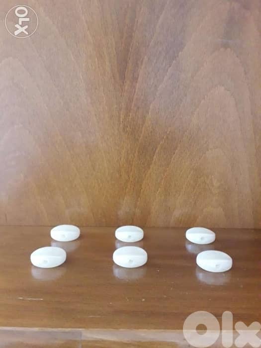 White Buttons for Pegs of Guitar: 6pcs 0