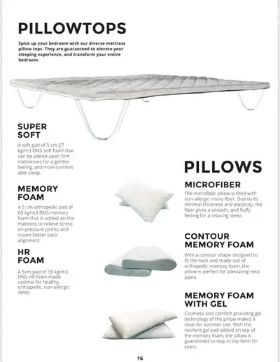 pillows top and much more