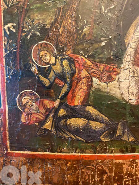 rare antique early 19th century Russian icon St Elia 2