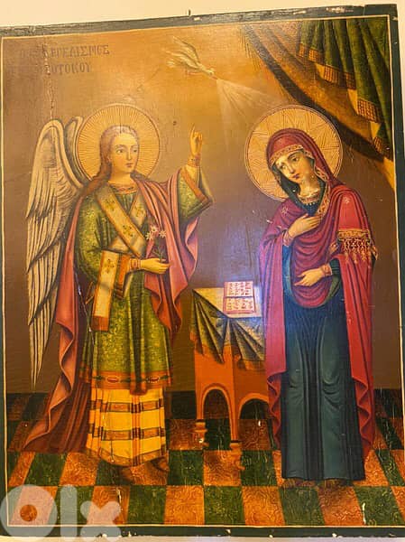 antique greeck icon 19 th century 0