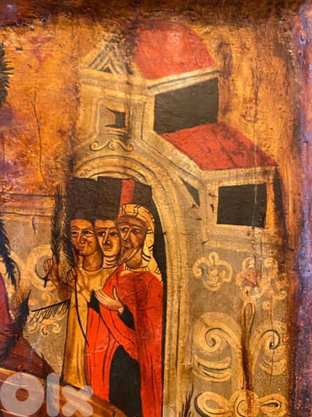 antique greeck icon Palm Sunday 19th 6