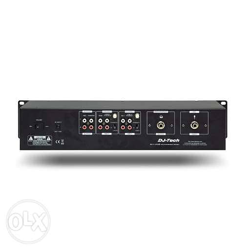 DJ Tech M1-USB 2 Channel Audio Mixer with Phono, Microphone, and USB 2