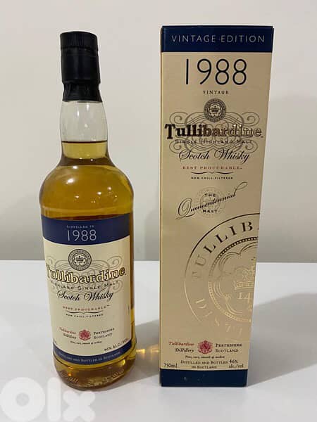 rare antique 1988 botte of tullibardine vintage edition 1