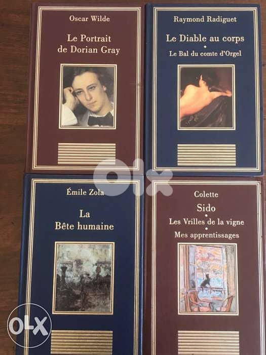 4 Livres Classiques reliure Cuir 0