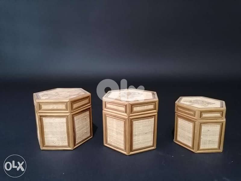 Set of 3 bamboo box 0