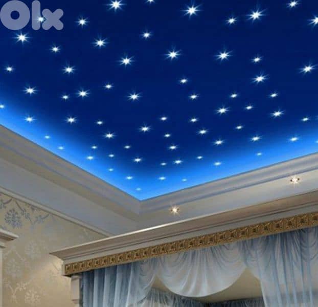 luminous wall snowflakes and stars 4