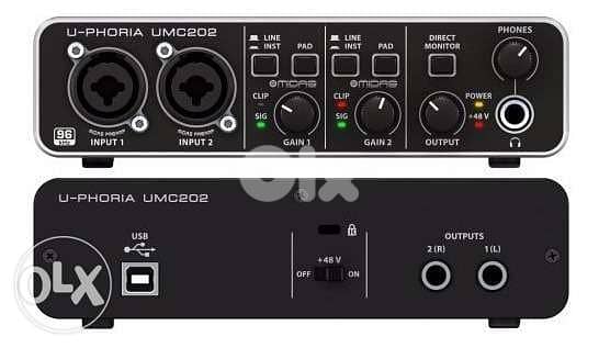 Behringer U-Phoria UMC202HD USB Audio Interface, Studio recording. 1