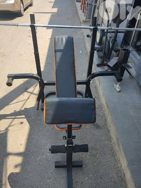 Adjustable bench with flies and rack & biceps stand & legs 03027072 1