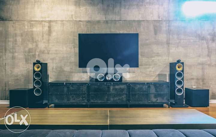 [ Industrial contemporary steel TV stand , console cabinet unit ] 0