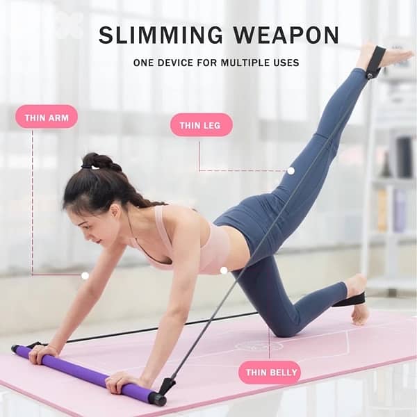 Pilates Bar Kit with Resistance Band 3