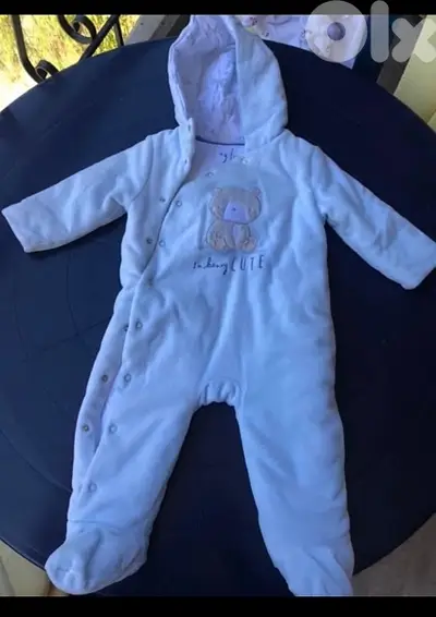 baby overalls and sleeping bag