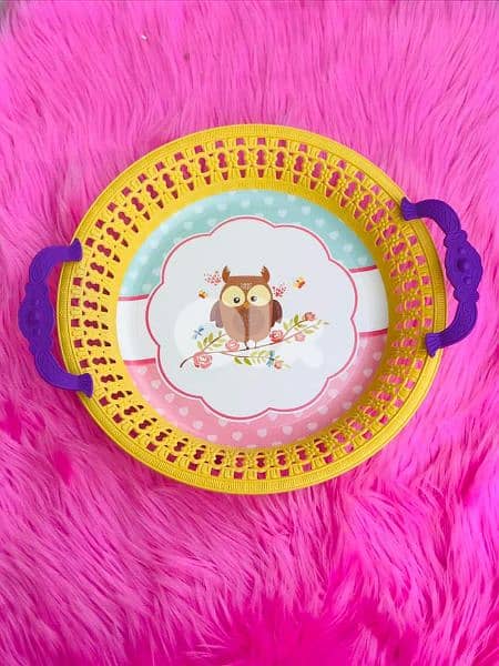 cute plastic and leathur trays 0