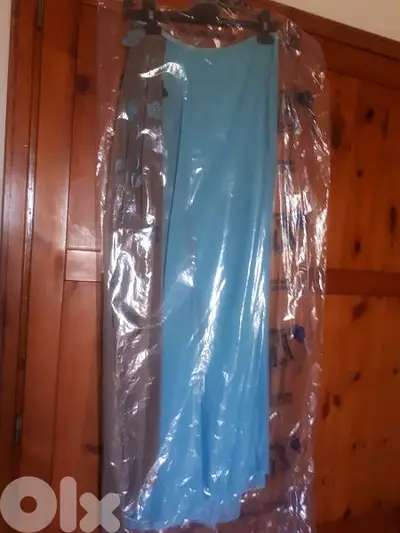 long skirt with strapless top and a shal