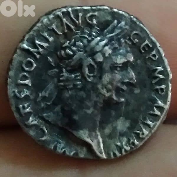 Ancient Silver Denarius Coin for Emperor Domitian year 81 AD 0