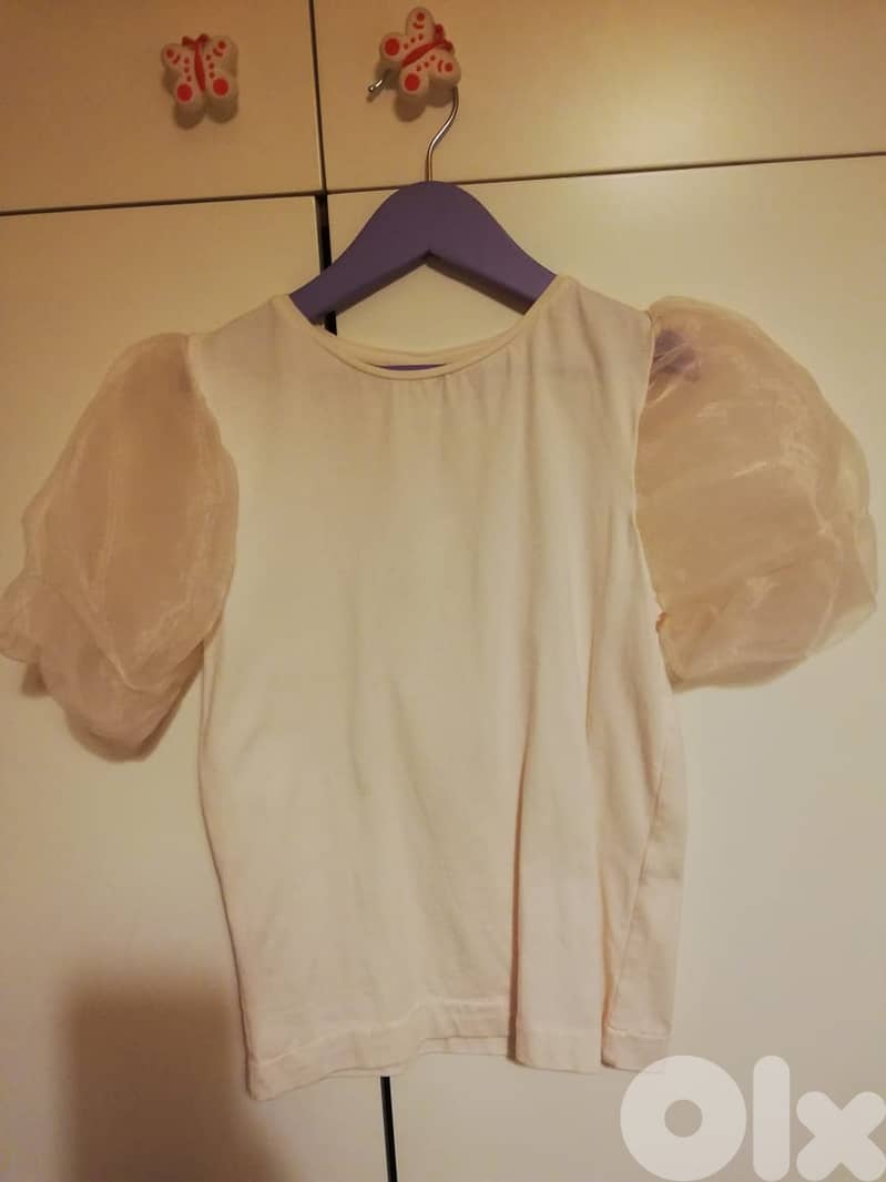 Zara Fluffy sleeved T. Shirt 0