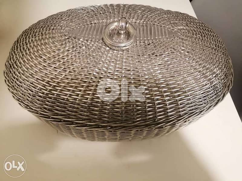 Cache pyrex tressé argent. 0