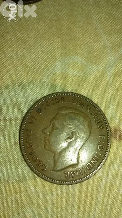 UK English King George Penny Bronze year 1948