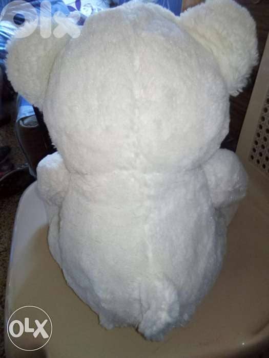 SILVER GRAY &WHITE BEAR, Height 40Cm has a flower as new plush toy=11$ 1