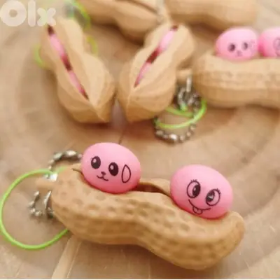 2 in 1 keychain and cute fidget pop out squeeze 3$