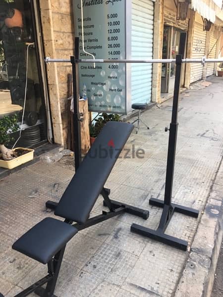 bench with rack adjustable like new 70/443573 RODGE 1