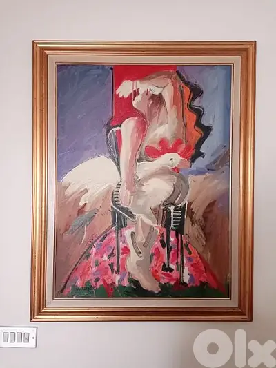 Oil painting on canvas by Missak Terzian 1987( Le tapis rose)