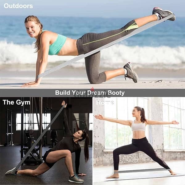AOLIKES Long Fabric Resistance Band Set 3 levels 1