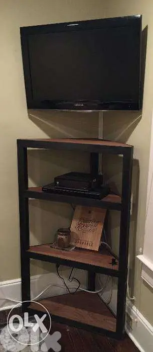 [ Customized industrial steel furniture - Steel Corner Shelf ]