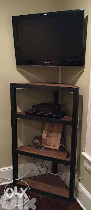 [ Customized industrial steel furniture - Steel Corner Shelf ] 0