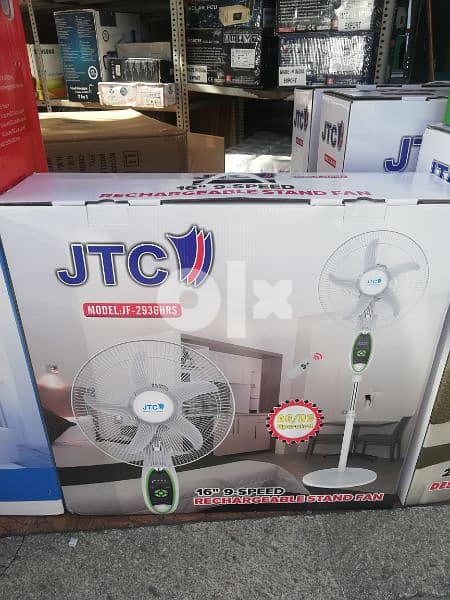 30 Hours On battery JTC Rechargeable Fan 76969O37 0