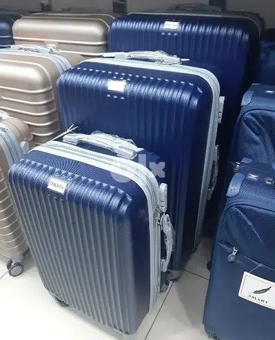Swiss Travel Suitcase set 3 bags hard cover navy