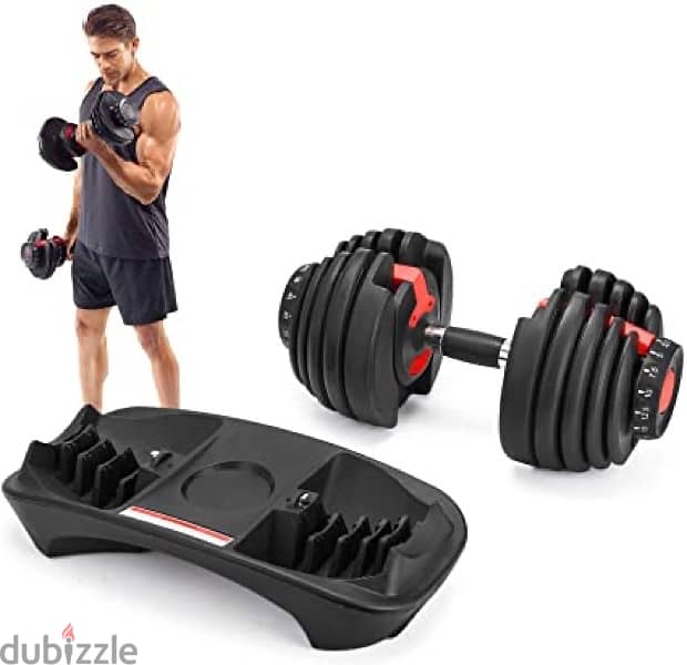 Pair of Adjustable Dumbbells 2.5Kg To 24Kg each 1