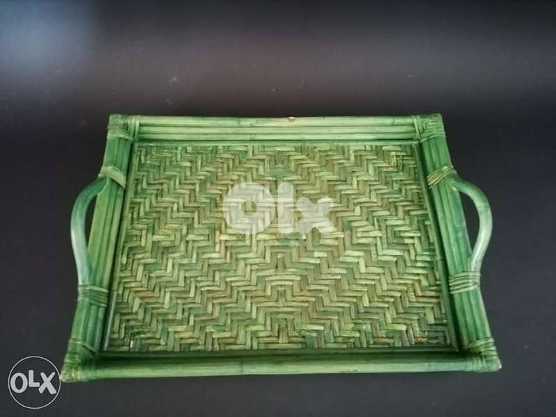 Bamboo tray set of 3 3