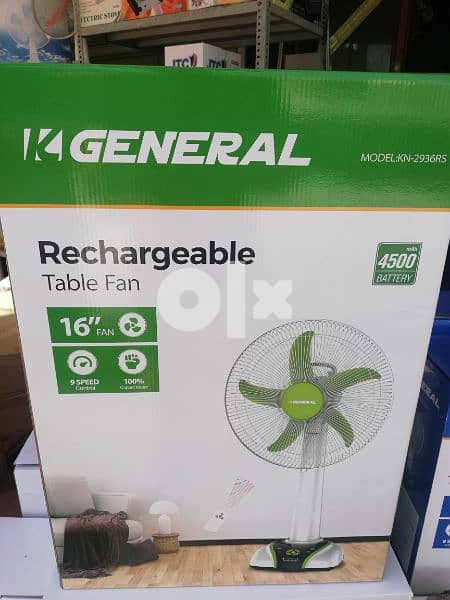 25 Hours ON BATTERY general rechargeable Fan 0