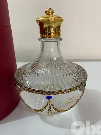 antique cristal bottle 24 carat guilded