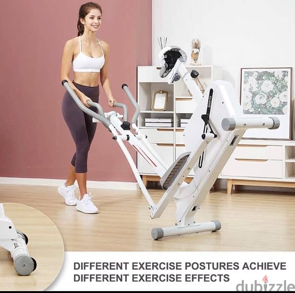 Dripex Cross Trainer Machine - 2in1 Elliptical Exercise Machine 8 lvls 5