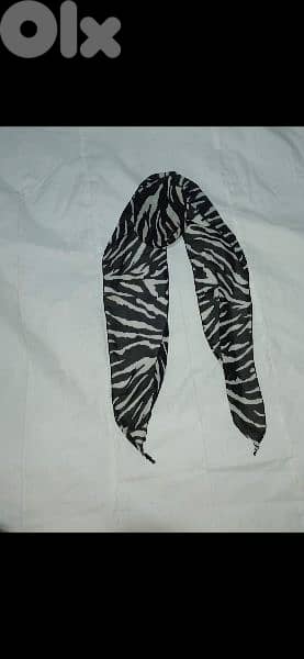 zebra scarf multiuses 15*160cm 100% silk 5