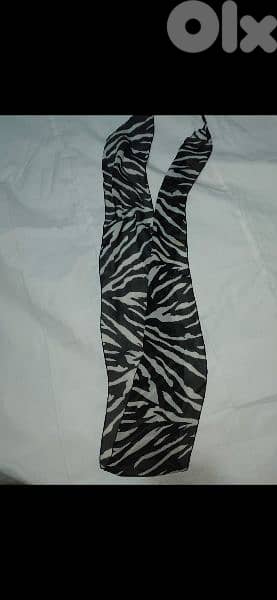 zebra scarf multiuses 15*160cm 100% silk 6