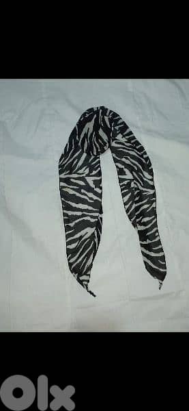 zebra scarf multiuses 15*160cm 100% silk 7
