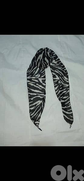 zebra scarf multiuses 15*160cm 100% silk 8