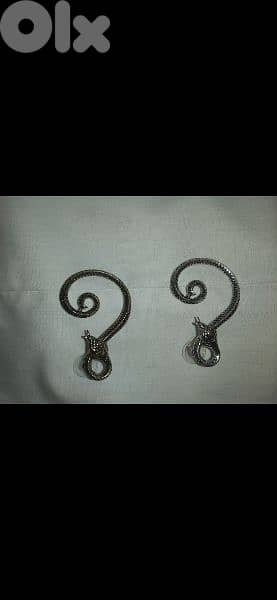 Earrings barrem 3al dayne silver/gold mawjoud 5