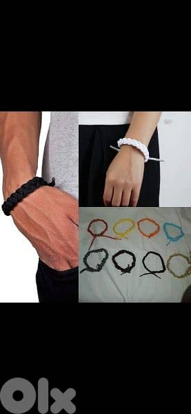 braided rope bracelets 8 colours 2=15$ 0