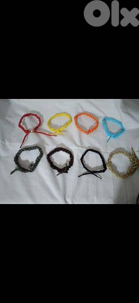 braided rope bracelets 8 colours 2=15$ 3