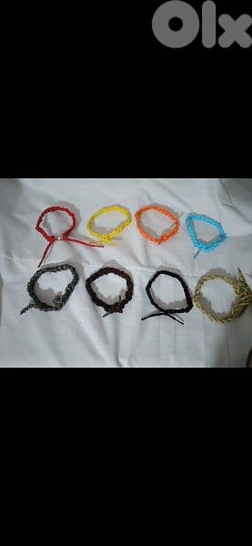 braided rope bracelets 8 colours 2=15$ 6