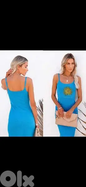dress blue only full lycra sizes s to xxL