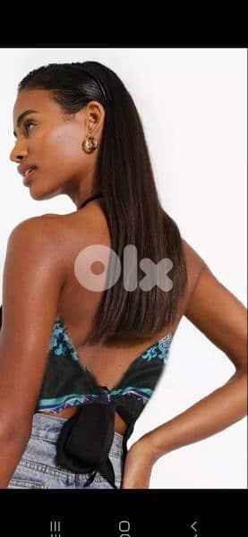top satin silk halter top backless s to xL 2