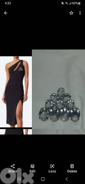 brooch stone strass triangle shape 0